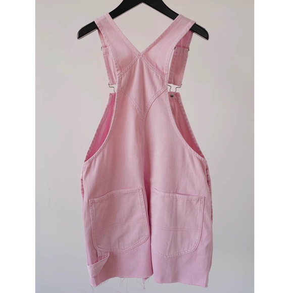 NWT Denimist Free People Relaxed Overall Short Garment - Dyed Orchid Pink Causal - Picture 6 of 12